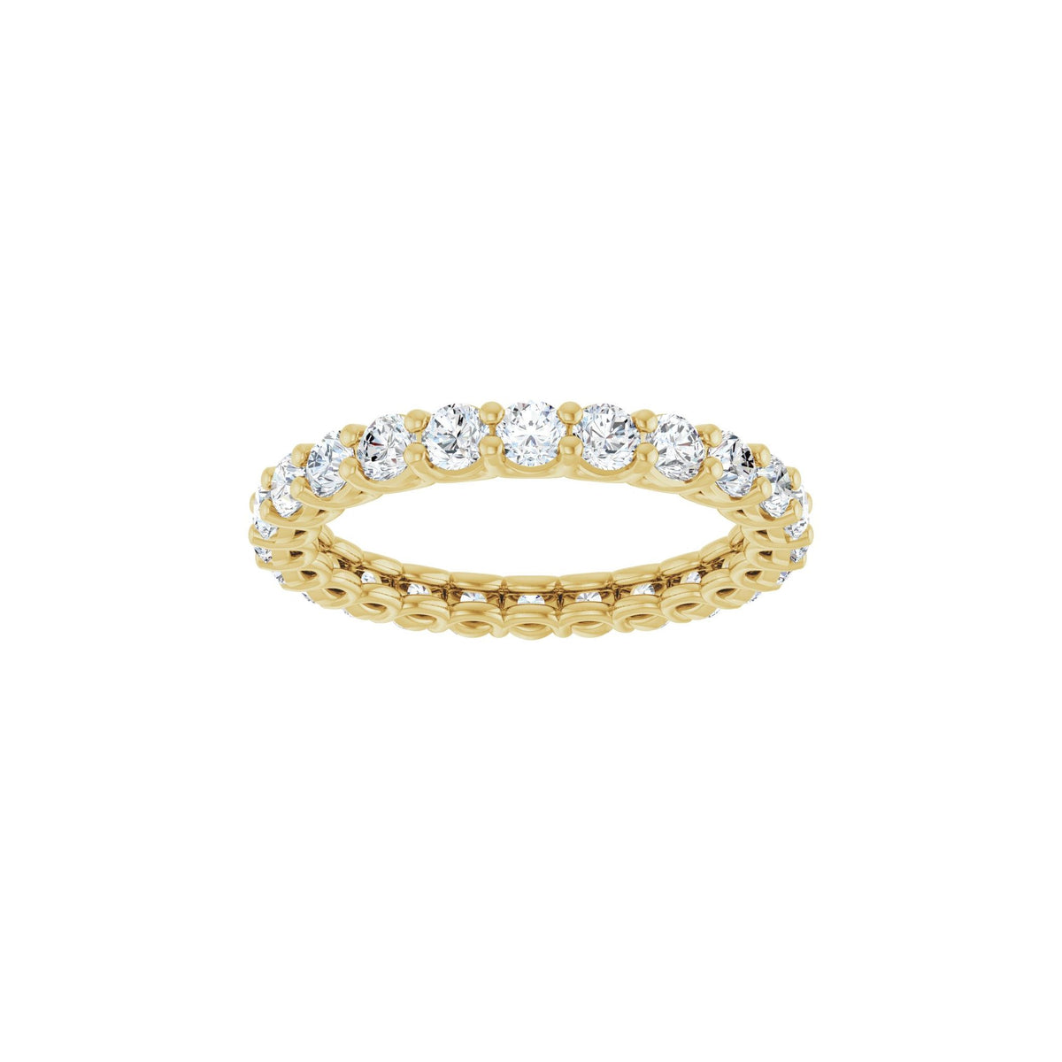 Lab-Grown Diamond Low Profile Eternity Band in 14K Gold - 14K Yellow Gold
