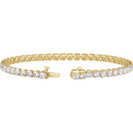 Lab-Grown Diamond Low Profile Line Tennis Bracelet in 14K Gold - 14K Yellow Gold