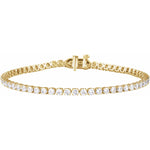 Lab-Grown Diamond Low Profile Line Tennis Bracelet in 14K Gold - 14K Yellow Gold