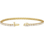 Lab-Grown Diamond Low Profile Line Tennis Bracelet in 14K Gold - 14K Yellow Gold