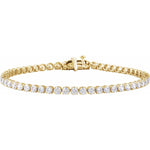 Lab-Grown Diamond Low Profile Line Tennis Bracelet in 14K Gold - 14K Yellow Gold