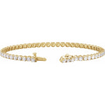 Lab-Grown Diamond Low Profile Line Tennis Bracelet in 14K Gold - 14K Yellow Gold
