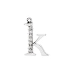 Lab-Grown Diamond Lowercase Initial Dangle in 14K Gold - 14K White Gold