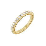 Lab-Grown Diamond Milgrain French-Set Eternity Band in 14K Gold - 14K Yellow Gold