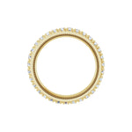 Lab-Grown Diamond Milgrain French-Set Eternity Band in 14K Gold - 14K Yellow Gold