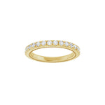 Lab-Grown Diamond Milgrain French-Set Eternity Band in 14K Gold - 14K Yellow Gold