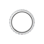 Lab-Grown Diamond Milgrain French-Set Eternity Band in 14K Gold - 14K White Gold