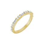 Lab-Grown Diamond Multi-Shape Half Eternity Band in 14K Gold - 14K Yellow Gold