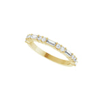 Lab-Grown Diamond Multi-Shape Half Eternity Band in 14K Gold - 14K Yellow Gold