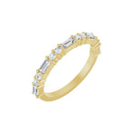 Lab-Grown Diamond Multi-Shape Half Eternity Band in 14K Gold - 14K Yellow Gold