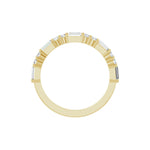 Lab-Grown Diamond Multi-Shape Half Eternity Band in 14K Gold - 14K Yellow Gold