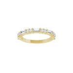 Lab-Grown Diamond Multi-Shape Half Eternity Band in 14K Gold - 14K Yellow Gold