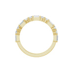 Lab-Grown Diamond Multi-Shape Half Eternity Band in 14K Gold - 14K Yellow Gold