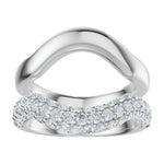 Lab-Grown Diamond Pave'-Style Accented Ring Guard in 14K Gold - 14K White Gold