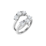 Lab-Grown Diamond Ring Guard in 14K Gold, 1 1/2 to 2 CT TW - 14K White Gold