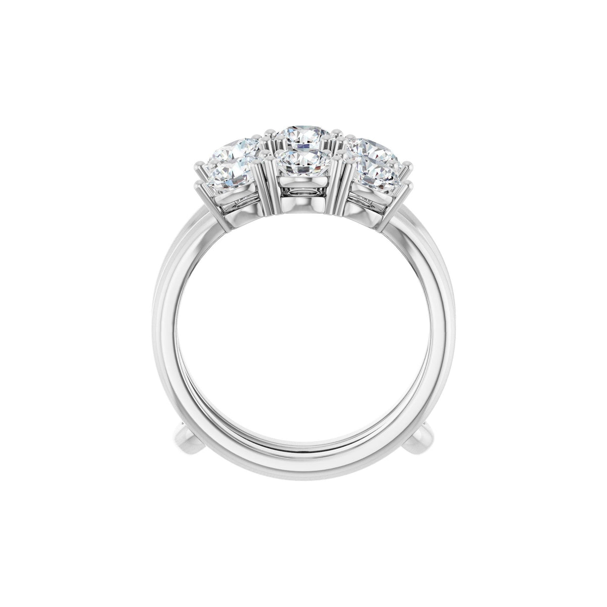 Lab-Grown Diamond Ring Guard in 14K Gold, 1 1/2 to 2 CT TW - 14K White Gold