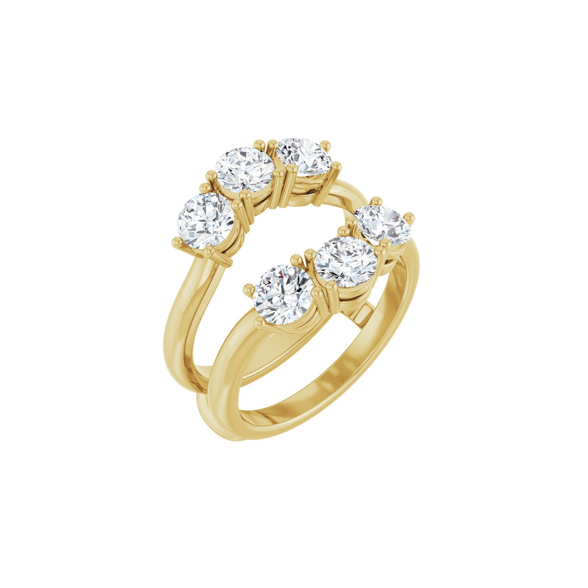 Lab-Grown Diamond Ring Guard in 14K Gold, 1 1/2 to 2 CT TW - 14K Yellow Gold