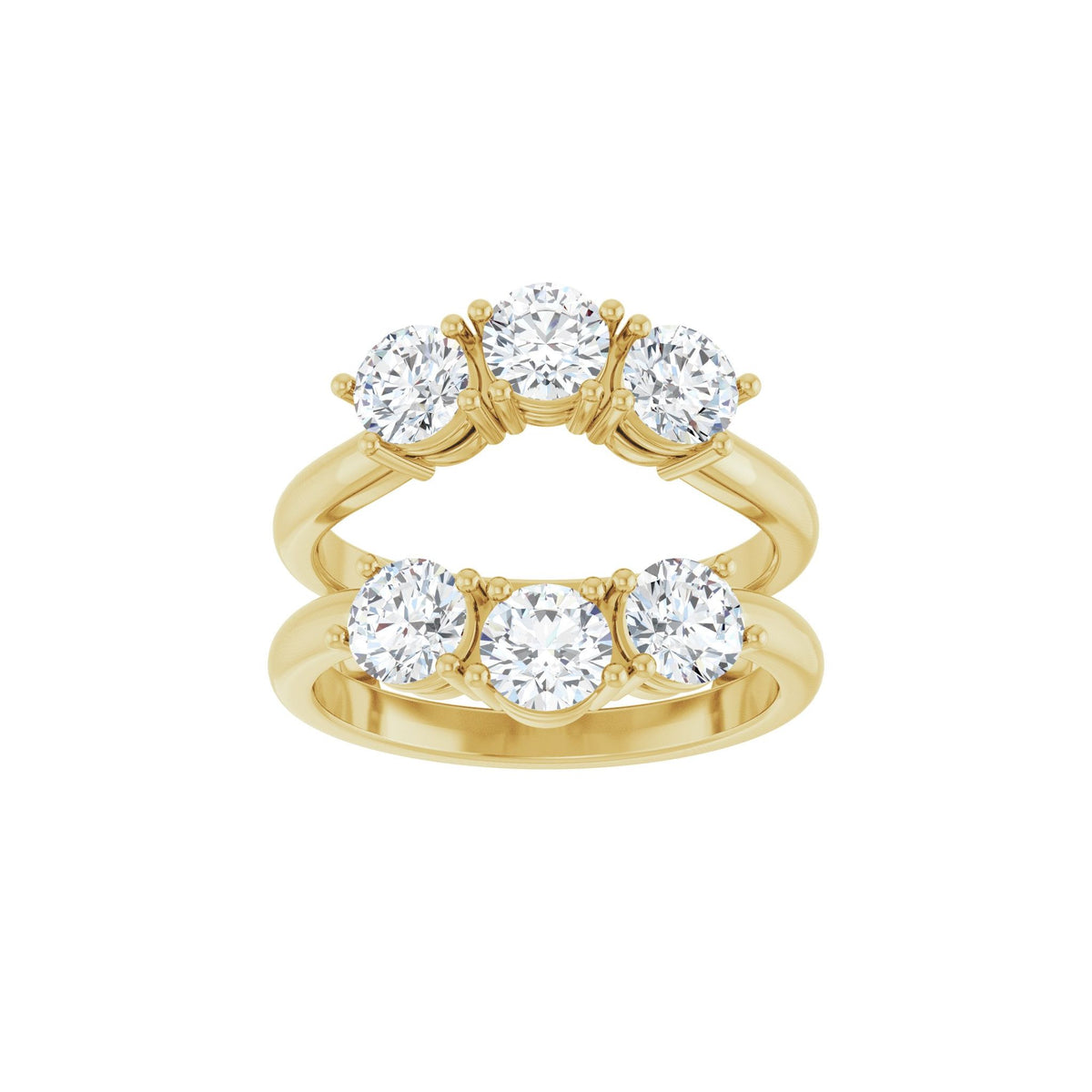 Lab-Grown Diamond Ring Guard in 14K Gold, 1 1/2 to 2 CT TW - 14K Yellow Gold