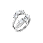 Lab-Grown Diamond Ring Guard in 14K Gold, 1 1/2 to 2 CT TW - 14K White Gold