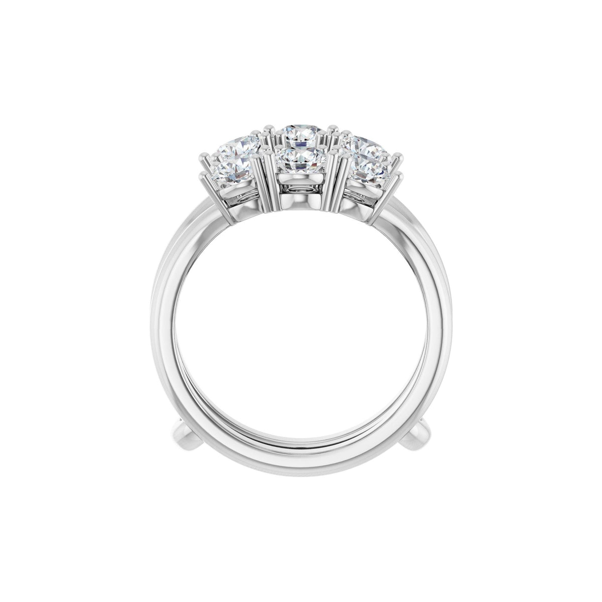 Lab-Grown Diamond Ring Guard in 14K Gold, 1 1/2 to 2 CT TW - 14K White Gold