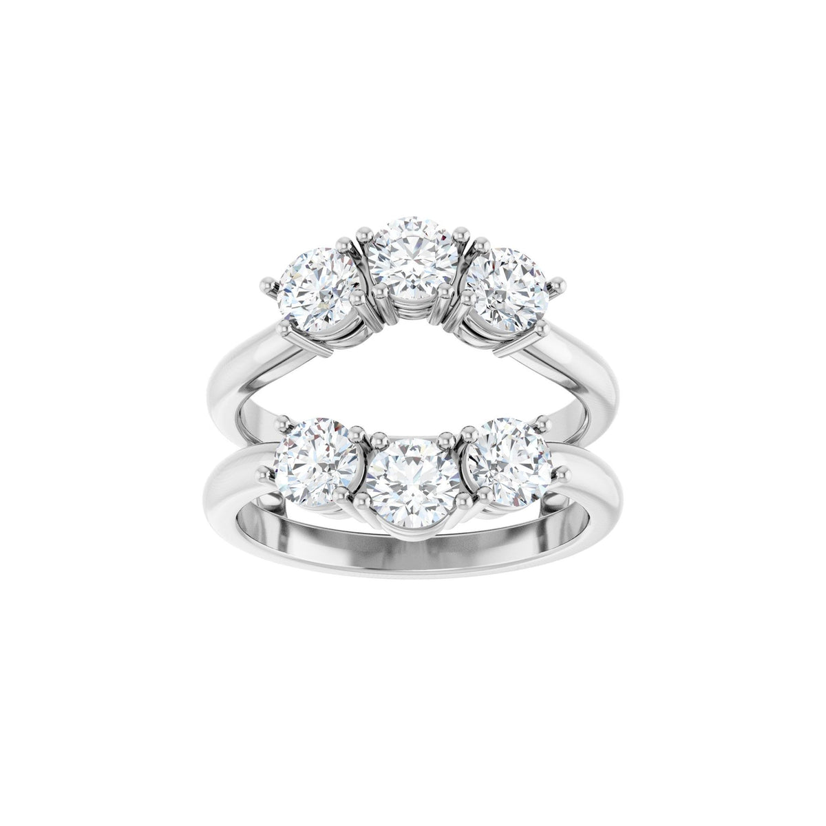 Lab-Grown Diamond Ring Guard in 14K Gold, 1 1/2 to 2 CT TW - 14K White Gold