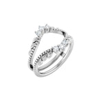 Lab-Grown Diamond Ring Guard in 14K Gold, 1/3 CT TW - 14K White Gold