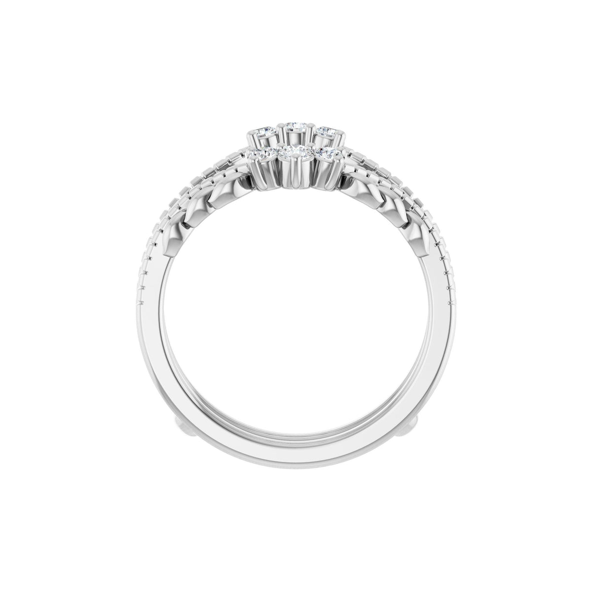 Lab-Grown Diamond Ring Guard in 14K Gold, 1/3 CT TW - 14K White Gold
