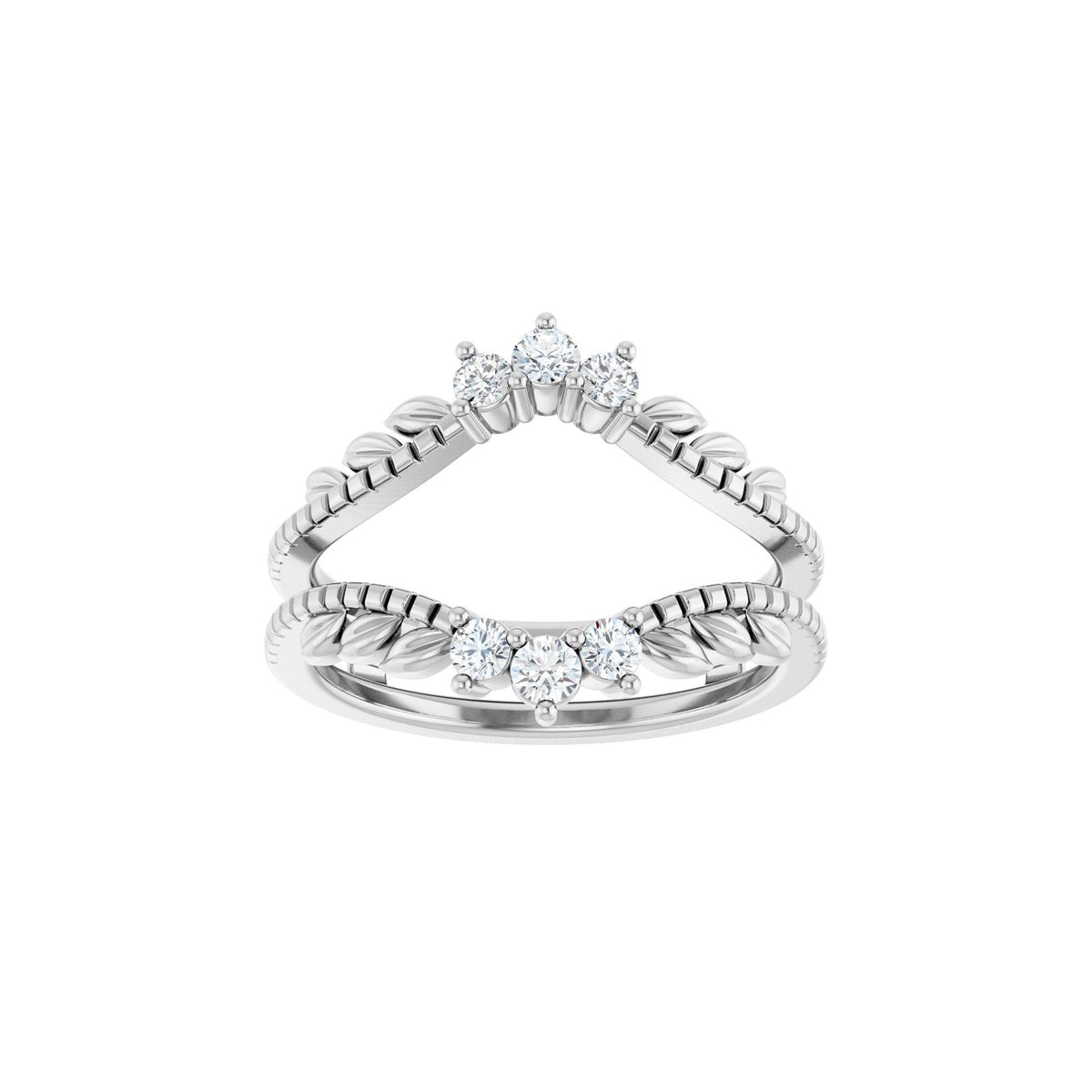 Lab-Grown Diamond Ring Guard in 14K Gold, 1/3 CT TW - 14K White Gold