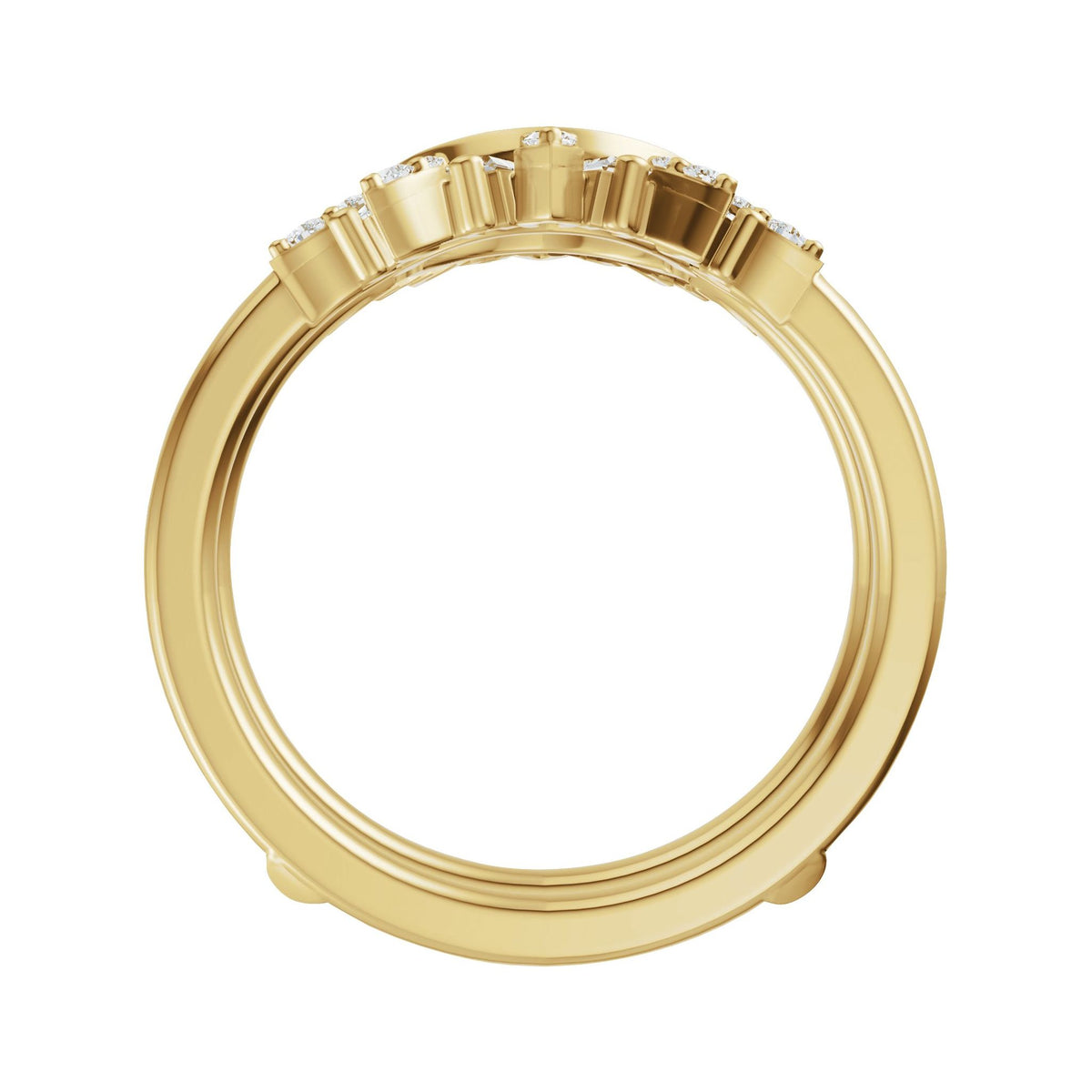 Lab-Grown Diamond Ring Guard in 14K Gold, 3/8 CT TW - 14K Yellow Gold