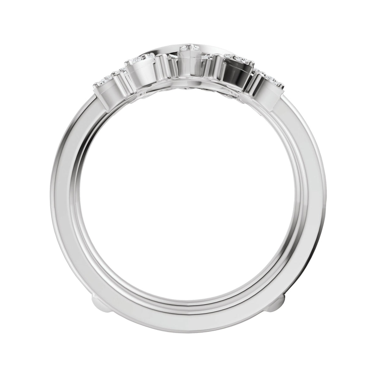 Lab-Grown Diamond Ring Guard in 14K Gold, 3/8 CT TW - 14K White Gold
