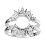 Lab-Grown Diamond Ring Guard in 14K Gold, 3/8 CT TW - 14K White Gold