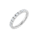 Lab-Grown Diamond Shared-Prong Eternity Band in 14K Gold or Platinum - Platinum