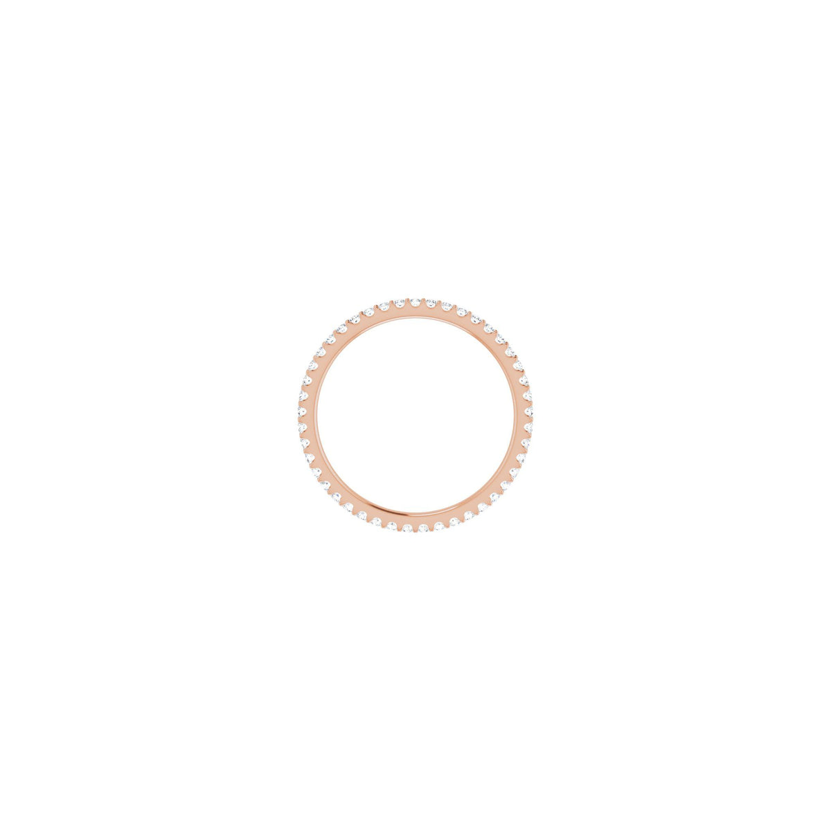 Lab-Grown Diamond Shared-Prong Eternity Band in 14K Gold or Platinum - 14K Rose Gold