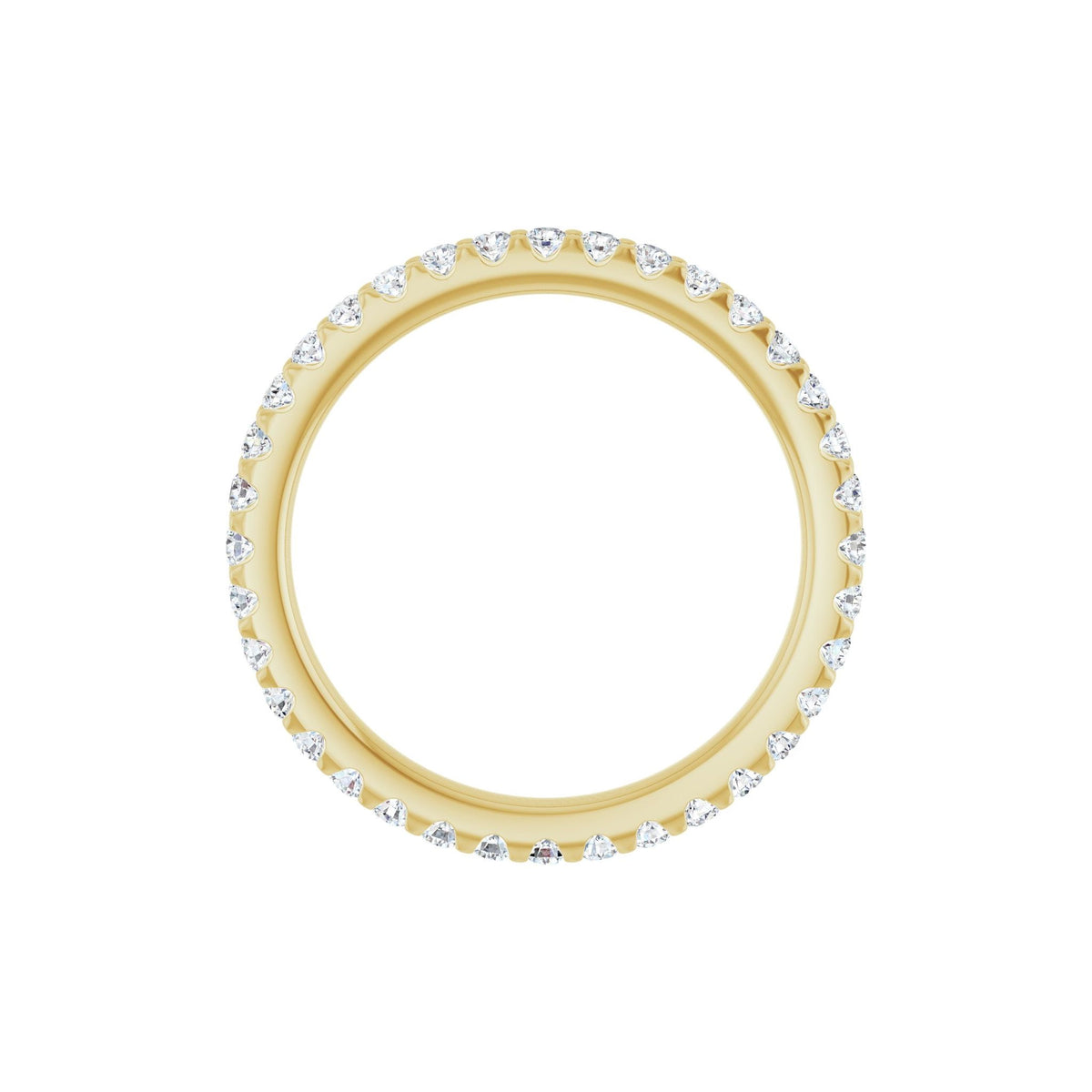 Lab-Grown Diamond Shared-Prong Eternity Band in 14K Gold or Platinum - 14K Yellow Gold