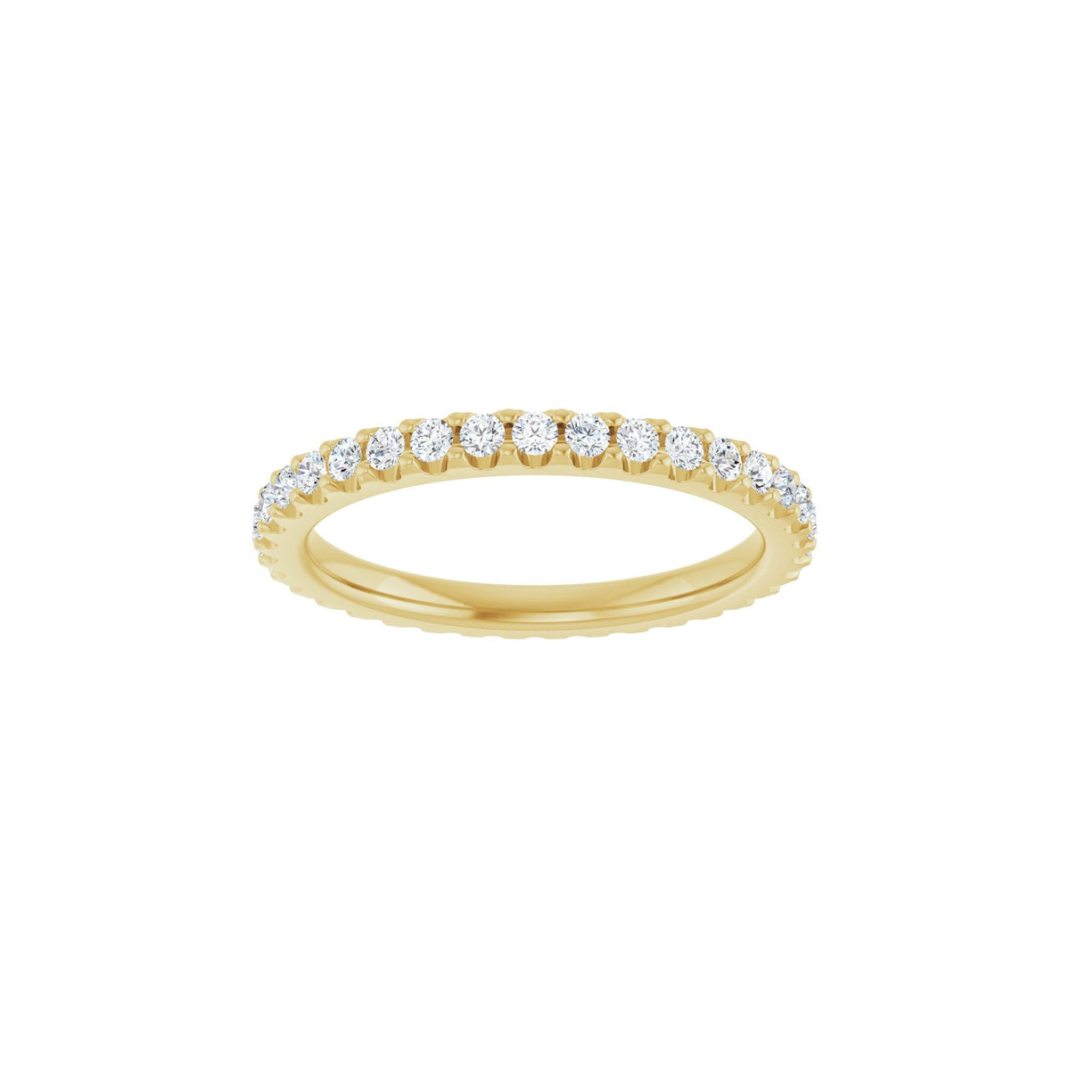 Lab-Grown Diamond Shared-Prong Eternity Band in 14K Gold or Platinum - 14K Yellow Gold