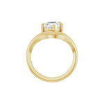 Lab-Grown Diamond Solitaire Freeform Dome Ring in 14K Gold - 14K Yellow Gold