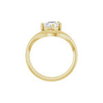 Lab-Grown Diamond Solitaire Freeform Dome Ring in 14K Gold - 14K Yellow Gold
