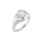 Lab-Grown Diamond Solitaire Ring in 14K Gold - 14K White Gold