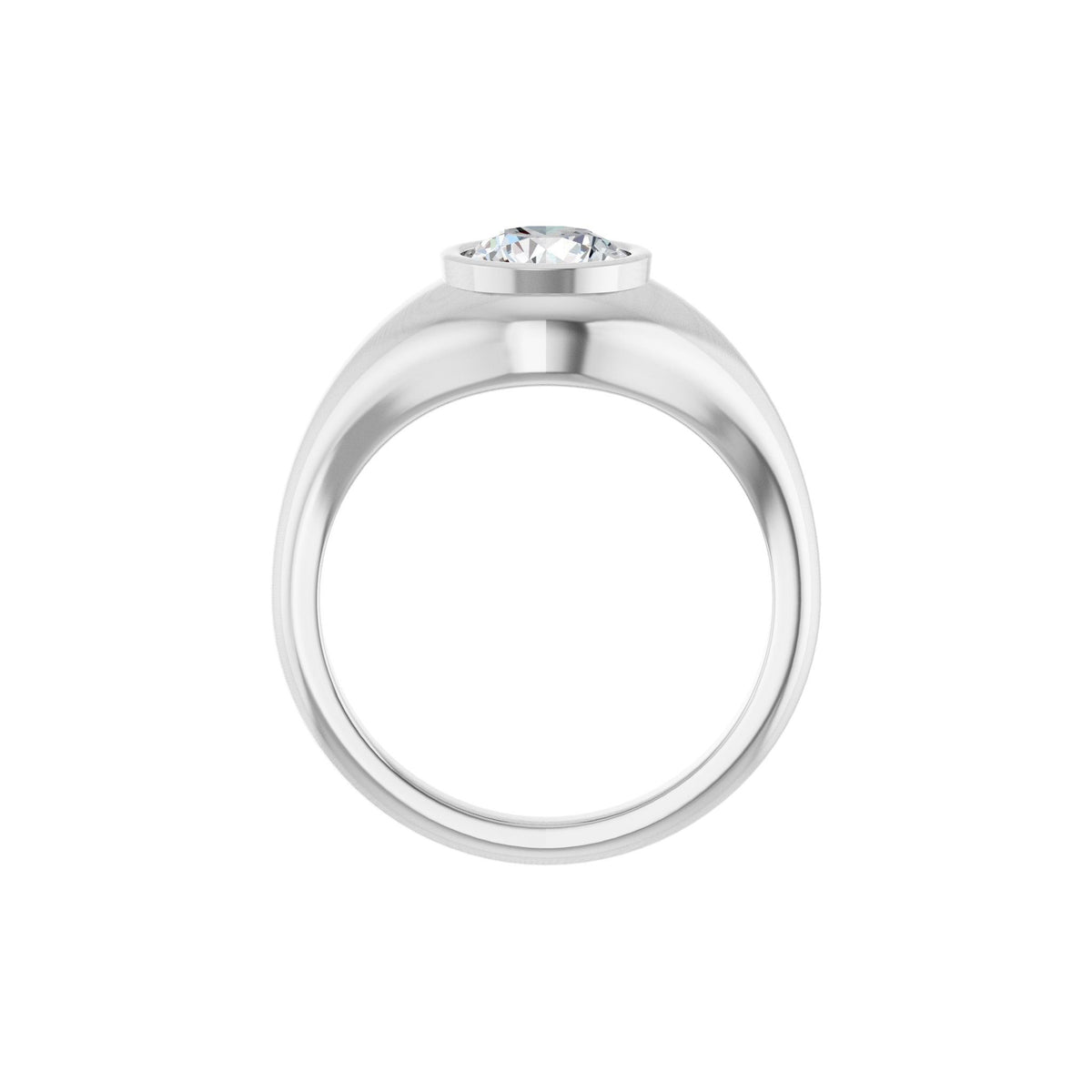 Lab-Grown Diamond Solitaire Ring in 14K Gold - 14K White Gold