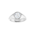 Lab-Grown Diamond Solitaire Ring in 14K Gold - 14K White Gold