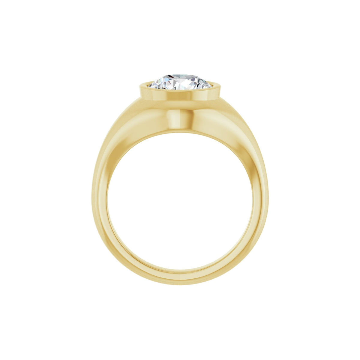 Lab-Grown Diamond Solitaire Ring in 14K Gold - 14K Yellow Gold