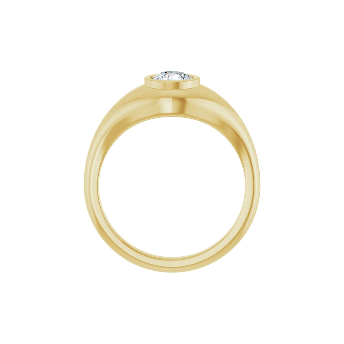Lab-Grown Diamond Solitaire Ring in 14K Gold - 14K Yellow Gold