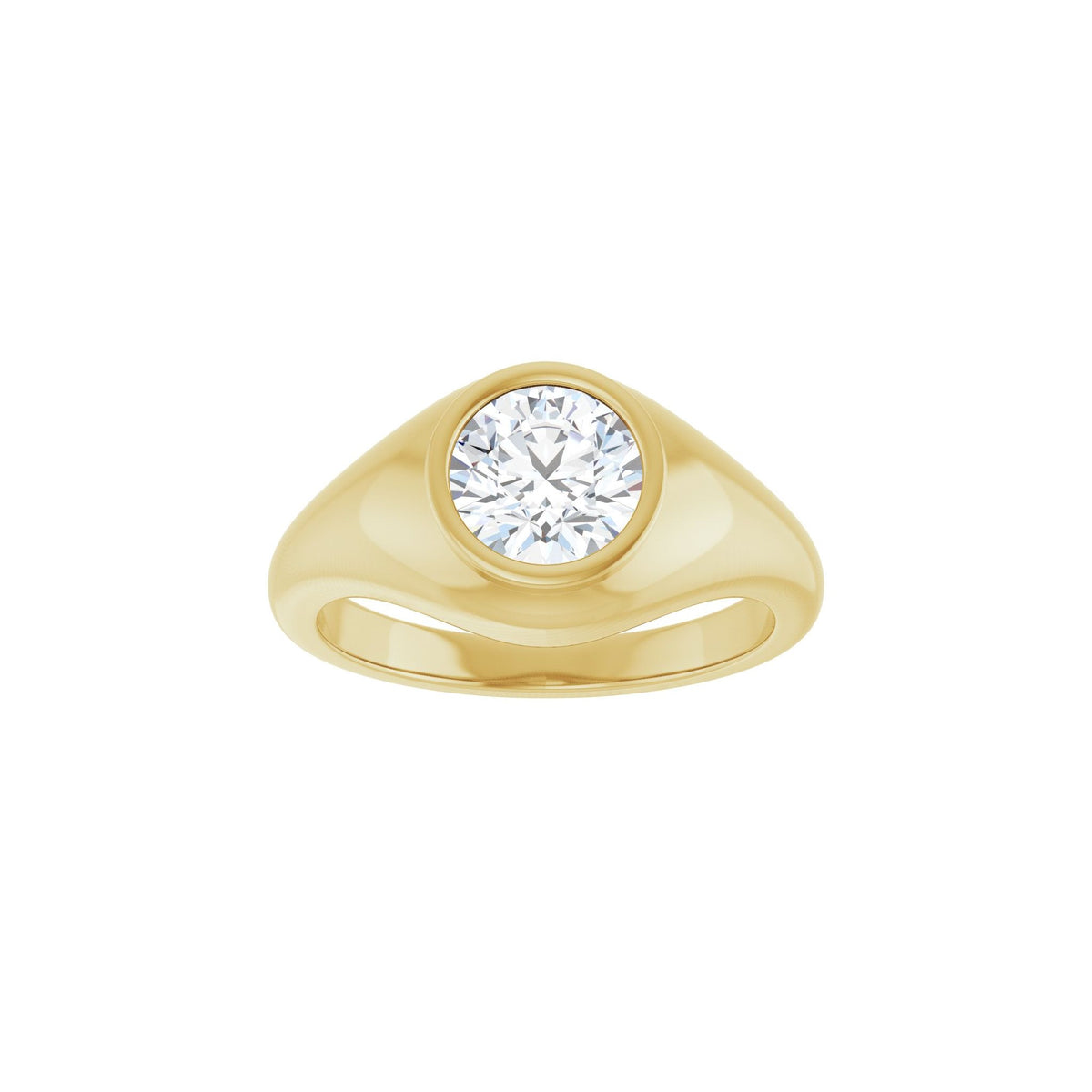 Lab-Grown Diamond Solitaire Ring in 14K Gold - 14K Yellow Gold