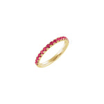 Lab-Grown Ruby Stackable Ring in 14K Yellow Gold - 14K Yellow Gold