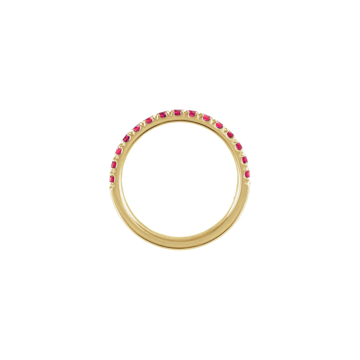 Lab-Grown Ruby Stackable Ring in 14K Yellow Gold - 14K Yellow Gold