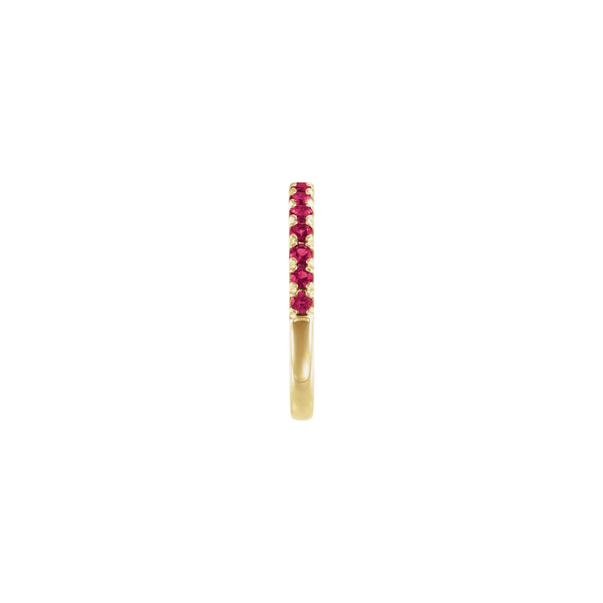 Lab-Grown Ruby Stackable Ring in 14K Yellow Gold - 14K Yellow Gold