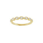 Marquise Lab-Grown Diamond Bezel-Set Half Eternity Band in 14K Gold - 14K Yellow Gold