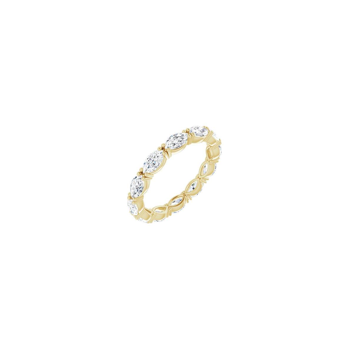 Marquise Lab-Grown Diamond Eternity Band in 14K Gold - 14K Yellow Gold