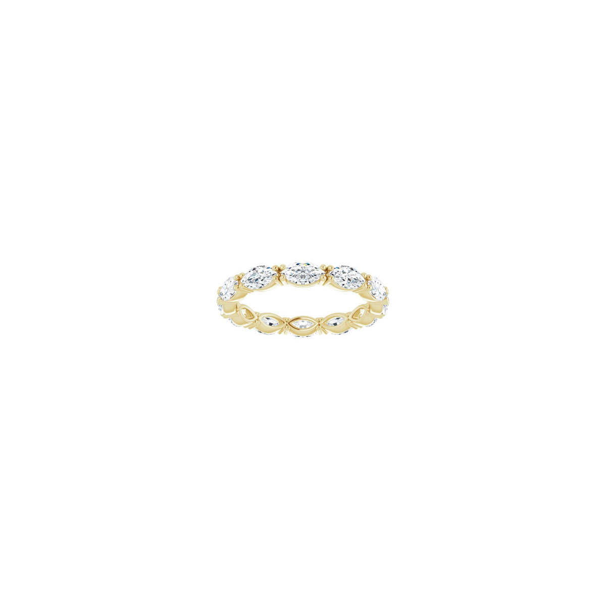 Marquise Lab-Grown Diamond Eternity Band in 14K Gold - 14K Yellow Gold