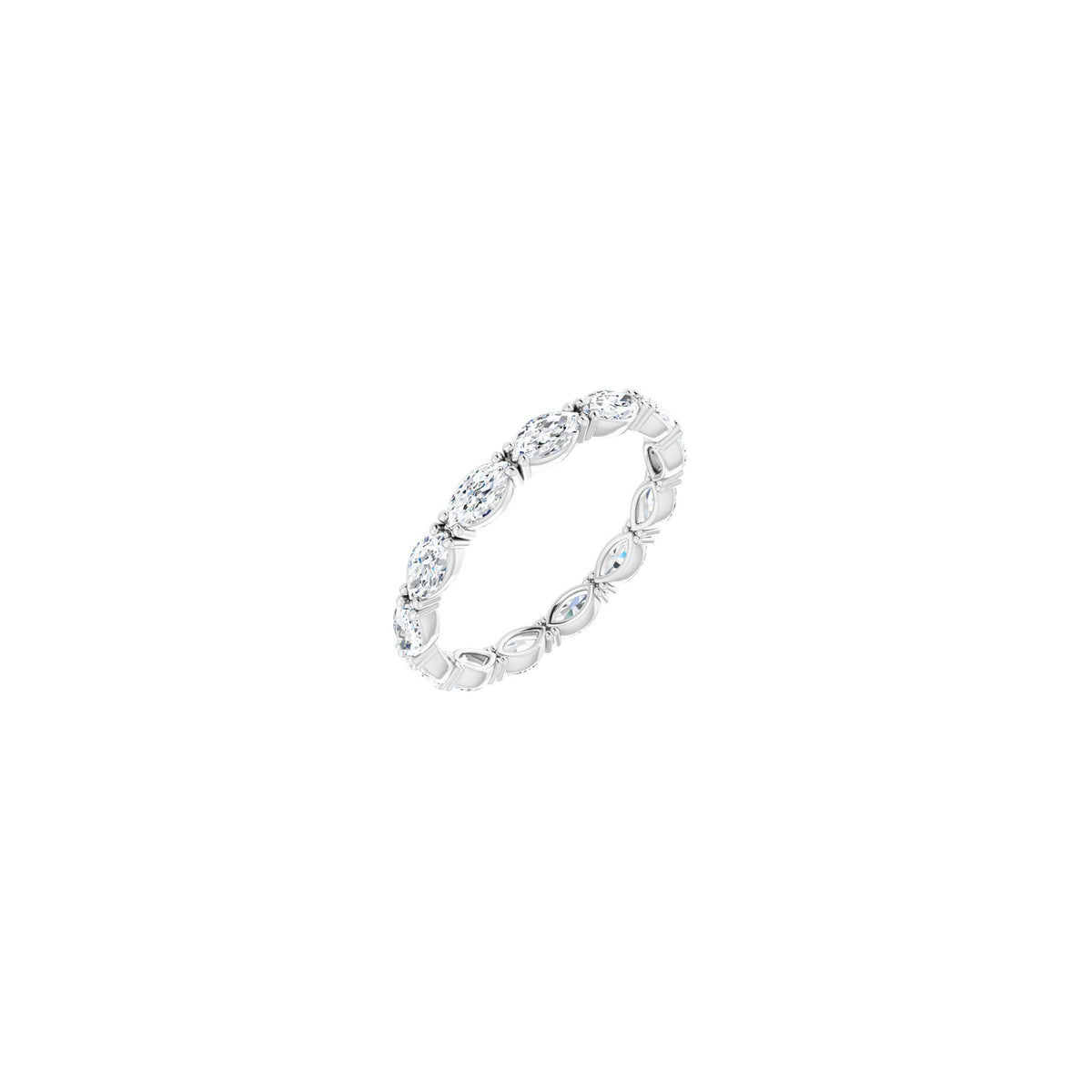 Marquise Lab-Grown Diamond Eternity Band in 14K Gold - 14K White Gold